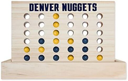 Rico Industries NBA Wooden 4 in a Row Board Game Line up 4 Game Travel Board Games for Kids and Adults in Saudi Arabia