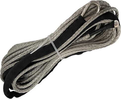 Synthetic Winch String Line Cable 1/4" x 50ft 7800LBS Synthetic Winch Rope Cable Rope with Black Protecting Sleeve and Thimble for atvs Winches ATV UTV SUV Truck Boat Blue in Saudi Arabia