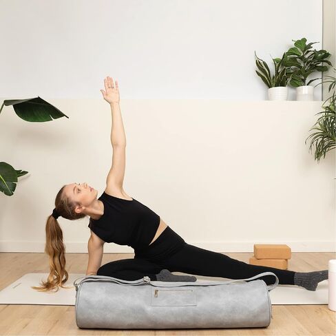 Yoga Mat Bag (Vegan Leather) XL | Yoga Mat Bags for Women | Fits Large Extra Long Mats | Yoga Bag for Women | Yoga Mat Carrying Bag | Yoga Mat Carrier | Yoga Bags and Carriers Fits All Your Stuff in Saudi Arabia