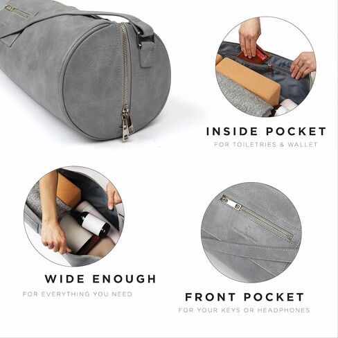 Yoga Mat Bag (Vegan Leather) XL | Yoga Mat Bags for Women | Fits Large Extra Long Mats | Yoga Bag for Women | Yoga Mat Carrying Bag | Yoga Mat Carrier | Yoga Bags and Carriers Fits All Your Stuff in Saudi Arabia