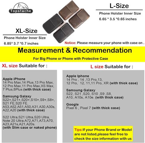 حافظة هاتف جلدية من Topstache مع مشبك حزام، حقيبة هاتف خلوي قابلة للطي لهاتف iPhone 14/13 Pro Max، S23 Plus حافظة هاتف بمشبك حزام، غمد هاتف ذكي عالمي، مقاس XL، أسود in Kuwait