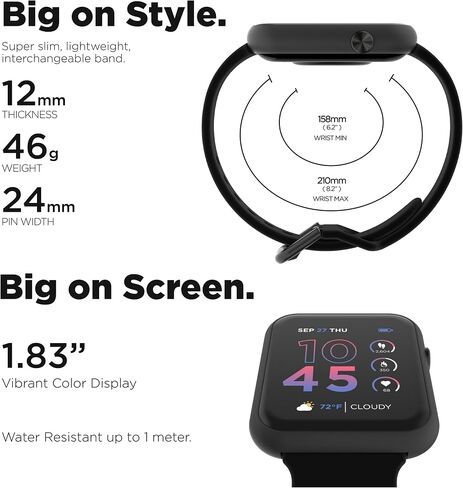 ساعة ذكية iTouch Air 4 - متتبع اللياقة البدنية، مراقب معدل ضربات القلب، وجه ساعة قابل للتخصيص - متتبع النشاط والسعرات الحرارية - أكثر من 100 وضع رياضي - اتصال بلوتوث in Kuwait