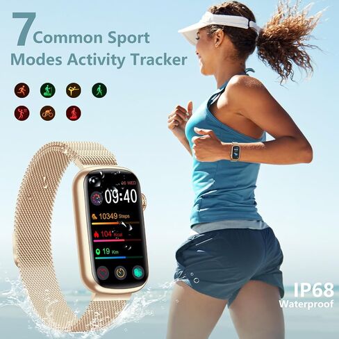 MorePro Fitness Tracker, Heart Rate Monitor Blood Pressure Activity Tracker with Blood Oxygen, IP68 Wateproof Sleep Tracker Sport Bracelet Pedometer Step Calories Smartwatch Women in Saudi Arabia