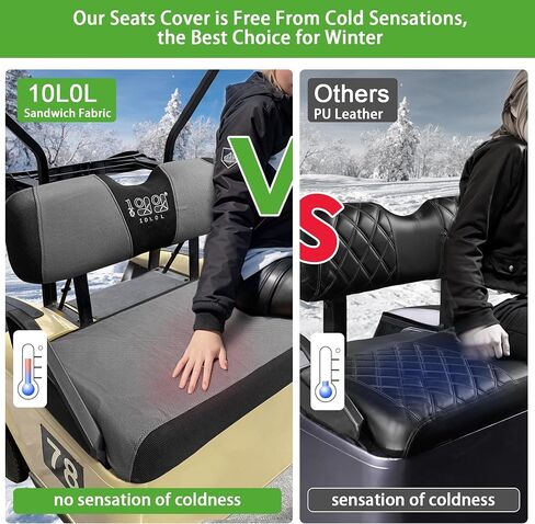 Universal Golf Cart Seat Covers Dress UP Older Golf Cart Durable Breathable Material Fit Like a Glove for EZGO TXT RXV Club Car DS, Easy to Install in Saudi Arabia