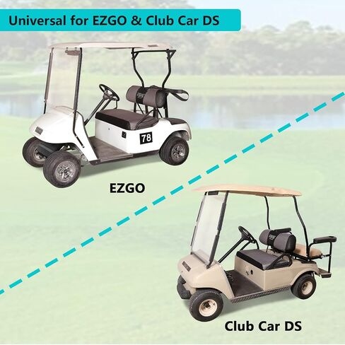Universal Golf Cart Seat Covers Dress UP Older Golf Cart Durable Breathable Material Fit Like a Glove for EZGO TXT RXV Club Car DS, Easy to Install in Saudi Arabia