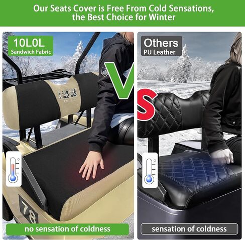 أغطية مقاعد عربة الجولف العالمية تناسب عربة الجولف القديمة، مادة متينة قابلة للتنفس تناسب مثل القفازات لسيارة EZGO TXT RXV Club Car DS، سهلة التركيب in Kuwait