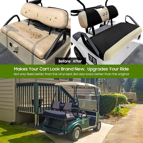 أغطية مقاعد عربة الجولف العالمية تناسب عربة الجولف القديمة، مادة متينة قابلة للتنفس تناسب مثل القفازات لسيارة EZGO TXT RXV Club Car DS، سهلة التركيب in Kuwait