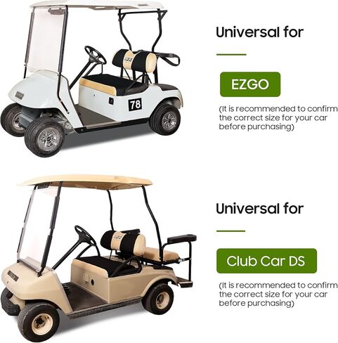 أغطية مقاعد عربة الجولف العالمية تناسب عربة الجولف القديمة، مادة متينة قابلة للتنفس تناسب مثل القفازات لسيارة EZGO TXT RXV Club Car DS، سهلة التركيب in Kuwait