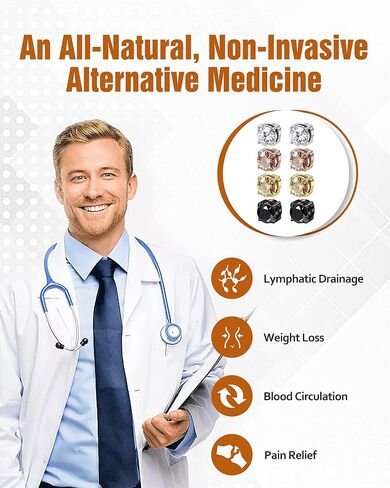 أقراط مغناطيسية للنساء، أقراط التصريف اللمفاوي للنساء لفقدان الوزن، أقراط مسمار مغناطيسية غير خارقة in Kuwait