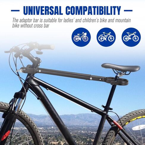 BUNKER INDUST Bike Bar Adapter Bicycle Top Tube Cross Bar Rack Adjustable Bike Frame for Y-Frame Children Ladies Mountain Road Bikes in Saudi Arabia