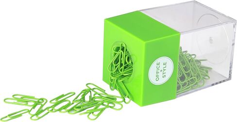 Paper Clip Dispenser with Magnetic lid, 200 Paper Clips, Green (OS-200PCGREEN) in Saudi Arabia