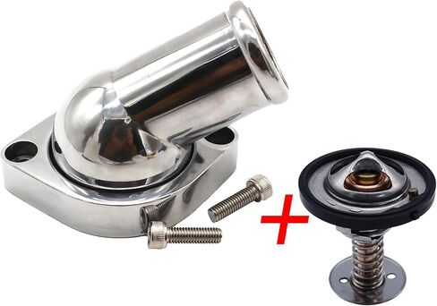 45° Swivel Polished Water Neck Thermostat Housing Compatible with Chevrolet LS Engine LS1 LS2 LS7 in Saudi Arabia