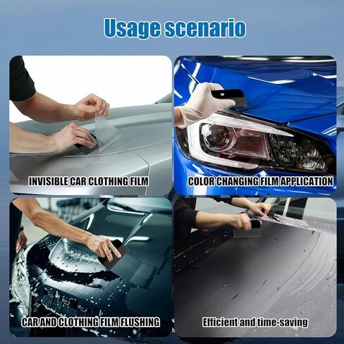 3 Sizes Magnet PPF Film Squeegee Kit,TPU Rubber Small Squeegee,Car Windshield Squeegee,Decal Applicator Tool,Vinyl Wrap Scraper and Cars Window Tint Tool for Cars(Black) in Kuwait