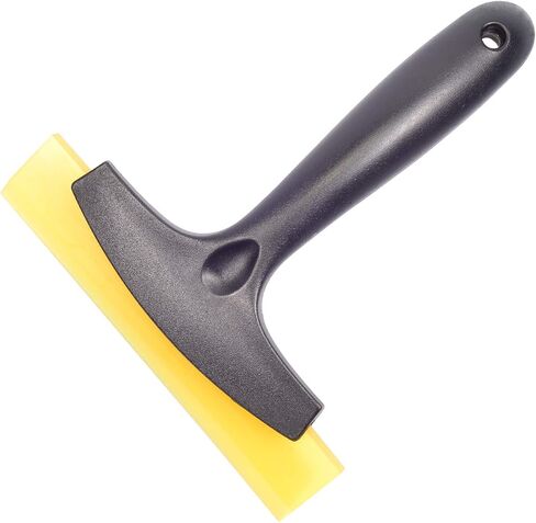 ممسحة مطاطية لنافذة السيارة، مكشطة شفرة مياه صلبة مقاس 5.5 بوصة للمرآة، غلاف الفينيل، الصبغة، الزجاج، الحمام، الدش، أصفر in Kuwait