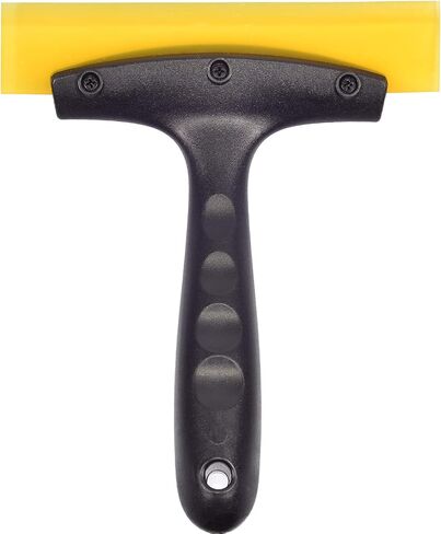 ممسحة مطاطية لنافذة السيارة، مكشطة شفرة مياه صلبة مقاس 5.5 بوصة للمرآة، غلاف الفينيل، الصبغة، الزجاج، الحمام، الدش، أصفر in Kuwait