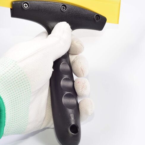 ممسحة مطاطية لنافذة السيارة، مكشطة شفرة مياه صلبة مقاس 5.5 بوصة للمرآة، غلاف الفينيل، الصبغة، الزجاج، الحمام، الدش، أصفر in Kuwait