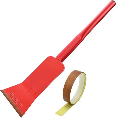 NEWISHTOOL Window Tint Tools Red Automotive Bulldozer Squeegee with PTFE Tape and Detachable 38cm Long Metal Handle, Tint Squeegee for Windshield & Rear Glass Cleaning Water Removal/Film Installing in Saudi Arabia