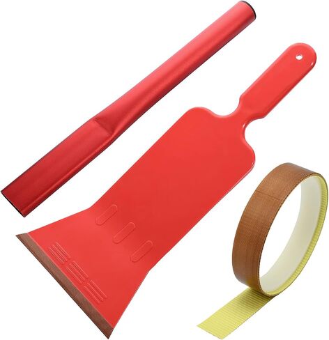 NEWISHTOOL Window Tint Tools Red Automotive Bulldozer Squeegee with PTFE Tape and Detachable 38cm Long Metal Handle, Tint Squeegee for Windshield & Rear Glass Cleaning Water Removal/Film Installing in Saudi Arabia