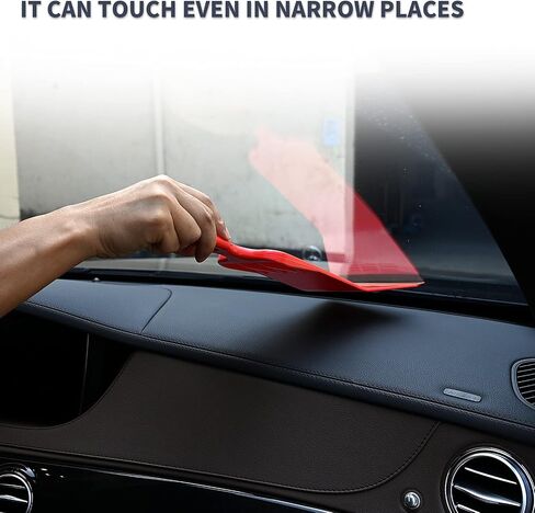 NEWISHTOOL Window Tint Tools Red Automotive Bulldozer Squeegee with PTFE Tape and Detachable 38cm Long Metal Handle, Tint Squeegee for Windshield & Rear Glass Cleaning Water Removal/Film Installing in Saudi Arabia