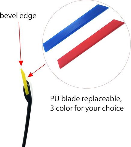 Long Handle Bulldozer Squeegee for Front & Back Rear Window Film,New Type Auto Flat Glass Tint Professional Tool Bevel Blade Replaceable Car Window Tint Tools Windshield Squeegee in Saudi Arabia