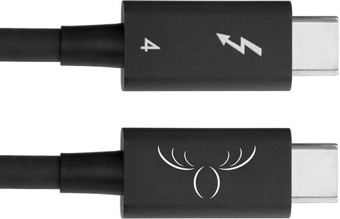 [معتمد من Intel] كابل Thunderbolt 4 بسرعة 40 جيجابت في الثانية، يدعم شحن 100 واط وفيديو 8 كيلو - متوافق تمامًا مع USB4، وUSB C، وUSB 3.2، ومعايير USB الأخرى. (3.3 قدم / 1 م) in Saudi Arabia