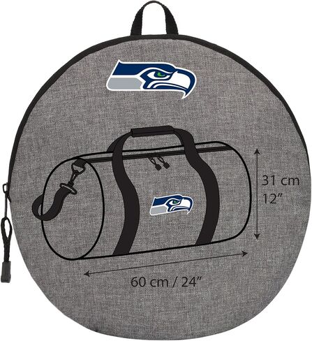 Officially Licensed NFL "Wingman" Duffel Bag, Gray, 24" x 12" x 12" in Saudi Arabia