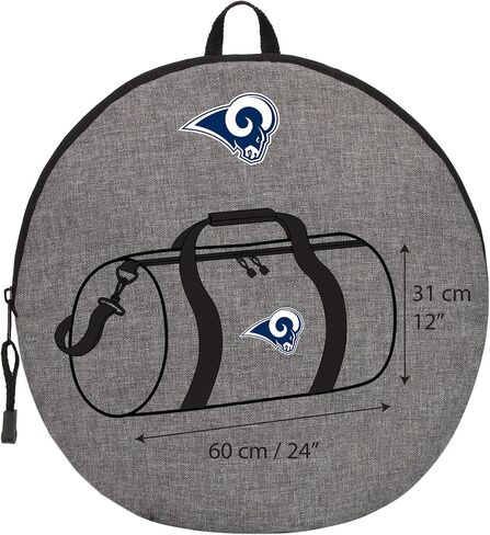 Officially Licensed NFL "Wingman" Duffel Bag, Gray, 24" x 12" x 12" in Saudi Arabia