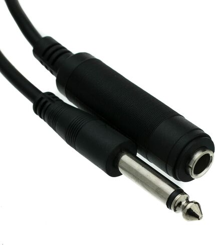 1/4 Inch Mono Extension Cable, 6 feet 1/4" Male to 1/4" Female Plug for Electric Instruments (Guitar, Keyboard, Amplifier, Speakers, Synthesizers) in Saudi Arabia