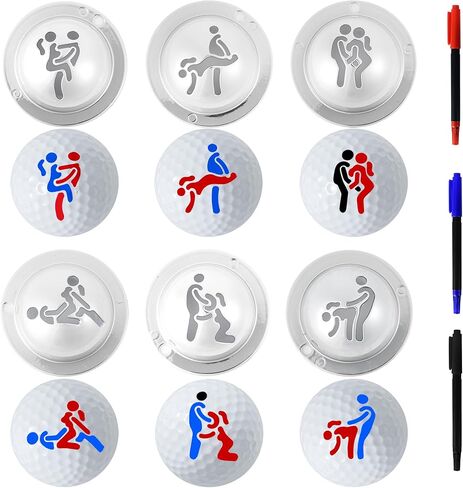 9 Pack Golf Ball Marker,Golf Ball Marker Stencil,Golf Ball Stamp Stencil,Golf Ball Alignment Marking Tool,Personalized Golf Ball Markers,Golf Ball Markers For Putting Green,Must Have Golf Accessories in Kuwait