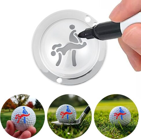 9 Pack Golf Ball Marker,Golf Ball Marker Stencil,Golf Ball Stamp Stencil,Golf Ball Alignment Marking Tool,Personalized Golf Ball Markers,Golf Ball Markers For Putting Green,Must Have Golf Accessories in Kuwait