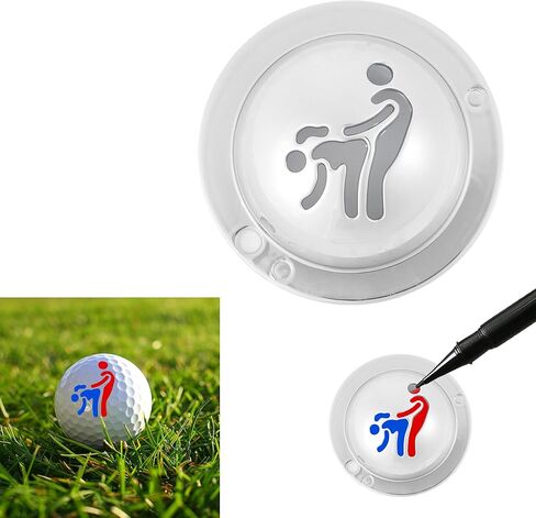 9 Pack Golf Ball Marker,Golf Ball Marker Stencil,Golf Ball Stamp Stencil,Golf Ball Alignment Marking Tool,Personalized Golf Ball Markers,Golf Ball Markers For Putting Green,Must Have Golf Accessories in Kuwait