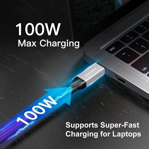 كابل StarLinker USB4 بطول 6.6 أقدام (2 متر)، يدعم Thunderbolt 4، شاشة 8K HD، نقل بيانات بسرعة 40 جيجابت في الثانية، كابل شحن USB C إلى USB C بقدرة 240 وات، لأجهزة الكمبيوتر المحمول من النوع C، المحور، الإرساء، والمزيد (6.6 قدم) in Saudi Arabia