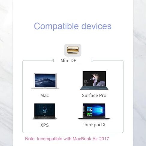 كابل Qaoquda 8K Mini DisplayPort، سلك توصيل Mini DP أنثى إلى أنثى بطول 1 قدم لأجهزة الكمبيوتر المحمول Mini DP PC/الكمبيوتر المحمول أو Thunderbolt 2 Mac PC (Mini DP أنثى إلى أنثى) in Kuwait
