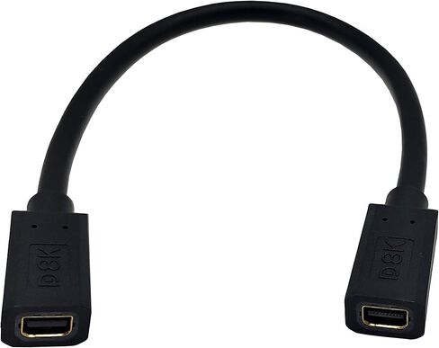 كابل Qaoquda 8K Mini DisplayPort، سلك توصيل Mini DP أنثى إلى أنثى بطول 1 قدم لأجهزة الكمبيوتر المحمول Mini DP PC/الكمبيوتر المحمول أو Thunderbolt 2 Mac PC (Mini DP أنثى إلى أنثى) in Kuwait