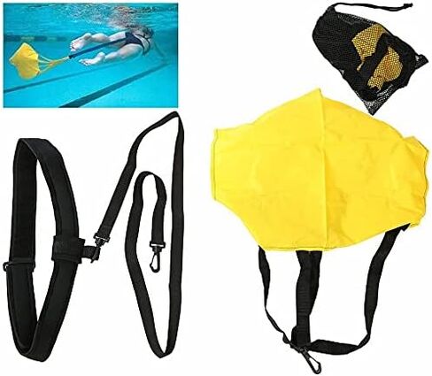 Swim Parachute Swim Resistance Belt Strength Training Exerciser with Drag Parachute and Elastic Tether Swim Training Exerciser Belts for Stationary Resistance Training Endless Pool Adult Belt Swim in Saudi Arabia