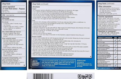 مجموعة كريم الشطف العائلية من Nix Lice Killing Crème Rinse، 4 أونصة سائلة من كريم الشطف و2 أمشاط للقمل (عبوة من 6 قطع) in Saudi Arabia
