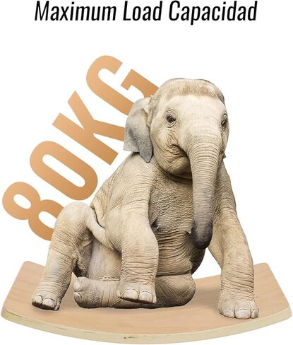 Asweets Wooden Wobble Balance Board Kids Rocker Board Natural Wood Toddler Balance Board Open Ended Learning Toy for Easy Storage in Kuwait