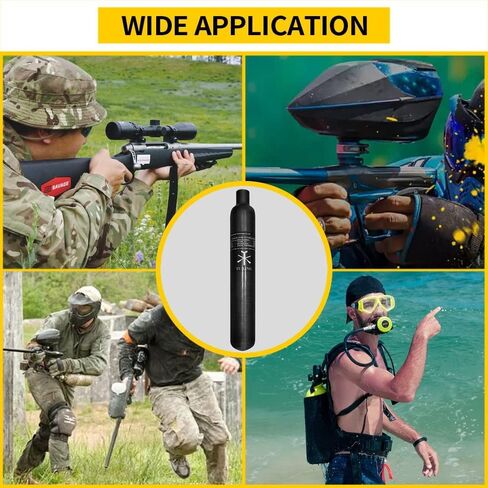 TUXING 30Mpa 4500Psi Carbon Fiber HPA Tank,0.7L 42Cu in 700cc Composite Cylinder Paintball Hunting for PCP Air Rifle Gun Daystateand FX Thread M18 * 1.5 in Saudi Arabia