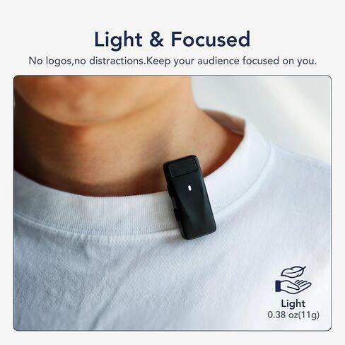 ميكروفون RGBlink اللاسلكي Lavalier لهاتف iPhone 15 Pro Max وAndroid وUSB C الذكي - مجموعة من 2 ميكروفون صغير مع خاصية إلغاء الضوضاء - ميكروفون على شكل طية صدر السترة لمنشئ المحتوى ومدونات الفيديو والتسجيل والبودكاست in Kuwait