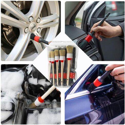 مجموعة فرش تفصيل السيارات من DUALSHINE مكونة من 10 قطع، منظف فرش تفصيل السيارات، فرش تفصيل السيارة من الخارج، فرشاة داخلية للسيارة لتفصيل السيارات من الداخل، العجلات، الجزء الخارجي، الجلد in Kuwait