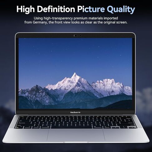 شاشة الخصوصية MacBook Pro 13 بوصة (2012-2015)، فلتر خصوصية مغناطيسي قابل للإزالة ومضاد للوهج مع غطاء كاميرا، واقي شاشة كمبيوتر محمول أسود مضاد للتجسس لجهاز Mac 13In (A1278، A1425، A1502) in Kuwait