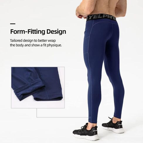 بنطال ضغط للرجال، سروال رياضي بطبقة أساسية، ملابس داخلية ضيقة للجري وتمارين كرة السلة in Kuwait