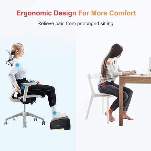 Comfier Foot Warmer &Heated Foot Rest for Under Desk,Adjustable Ergonomic Foot Stand for Back&Leg Pain Relief,Gaming Foot Stool for Office&Computer Chair,Support Foot Cushion for Office &Home,Gift in Kuwait