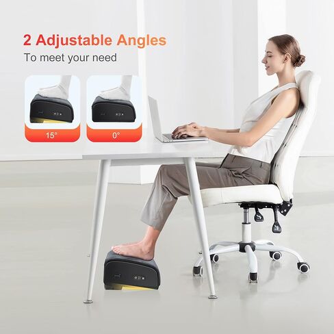 Comfier Foot Warmer &Heated Foot Rest for Under Desk,Adjustable Ergonomic Foot Stand for Back&Leg Pain Relief,Gaming Foot Stool for Office&Computer Chair,Support Foot Cushion for Office &Home,Gift in Kuwait