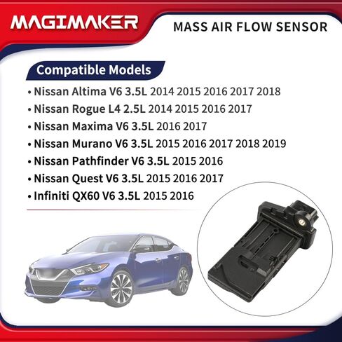 22680-3VA0A مقياس مستشعر تدفق الهواء الشامل متوافق مع Nissan Altima Rogue Maxima Murano Pathfinder Quest، متوافق مع أجهزة استشعار Infiniti QX60 2014-2019 MAF تحل محل AFH60M-47 226803VA0A in Kuwait