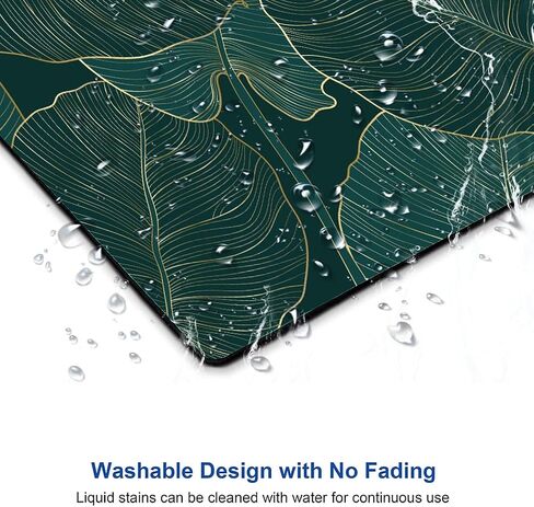 Computer Mouse Pads with Tropical Leaves Design, Square Waterproof Non-Slip Rubber Base Mouse Mat for Office Laptop in Saudi Arabia