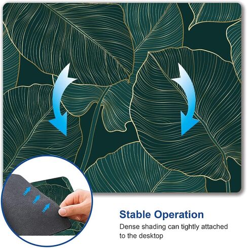Computer Mouse Pads with Tropical Leaves Design, Square Waterproof Non-Slip Rubber Base Mouse Mat for Office Laptop in Saudi Arabia