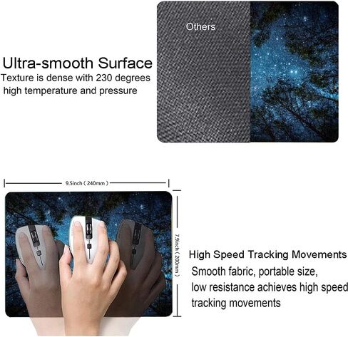 Computer Mouse Pads with Tropical Leaves Design, Square Waterproof Non-Slip Rubber Base Mouse Mat for Office Laptop in Saudi Arabia