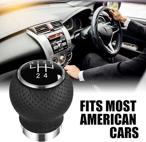 Universal Shift Knob 5 Speed Manual Gearbox Shift Knobs Fit for Most Car Transport Vehicles（Black Line） in Kuwait