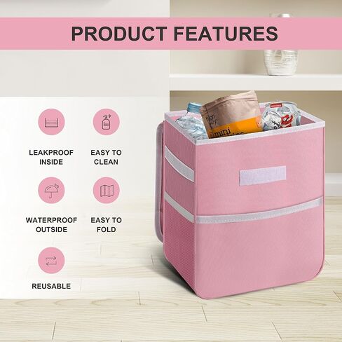 Simple Deluxe Car Trash Can with Lid and Storage Pockets, Multipurpose Garbage Bin with Adjustable Straps, Collapsible and Portable Organizer, 2 Gallon, Grey in Saudi Arabia